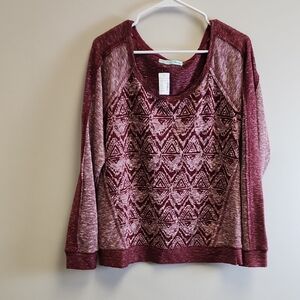 Maurices Maroon Knit Top